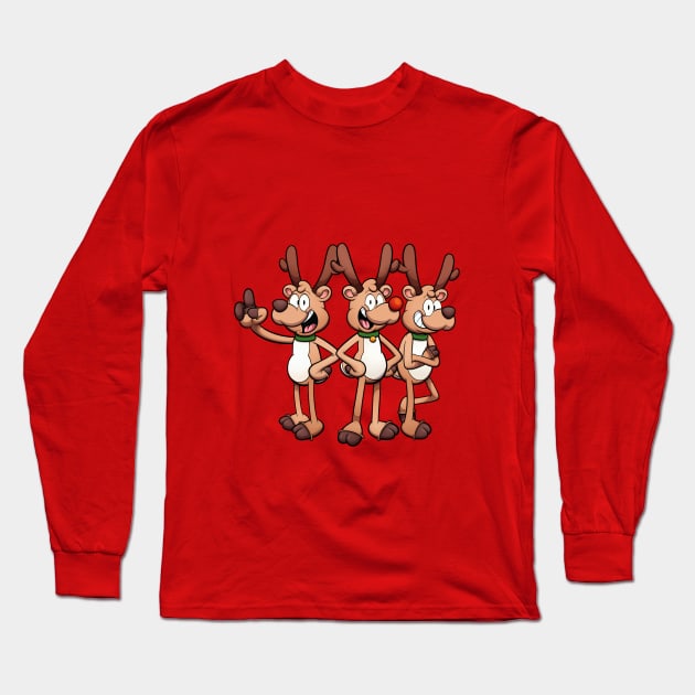 Reindeers Long Sleeve T-Shirt by TheMaskedTooner